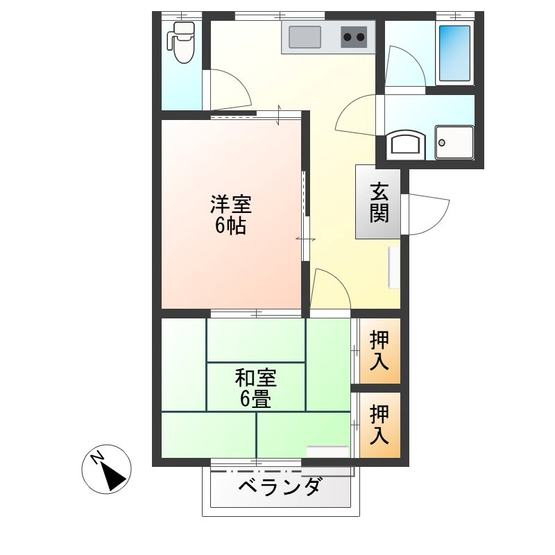 カサベルデ市原 202号室 間取り