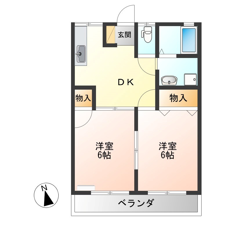 コーポ千代 102号室 間取り