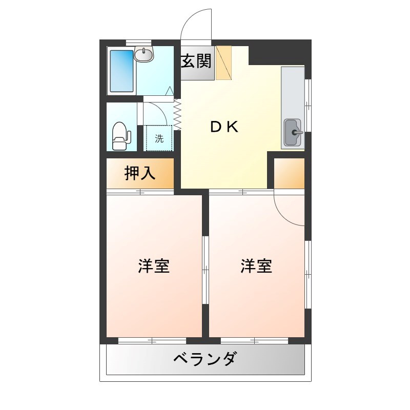 サンハイツPARTⅠ 201号室 間取り