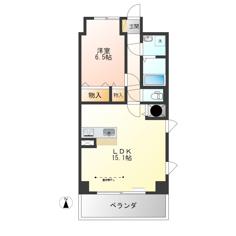 フォルテ 908号室 間取り