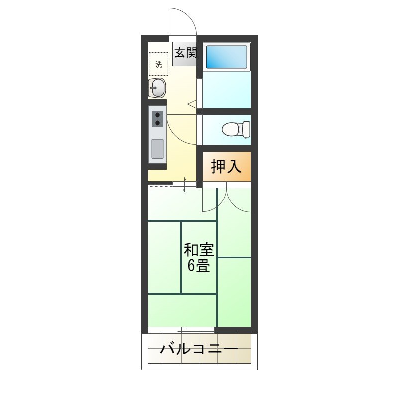 コーポラス城北 間取り図