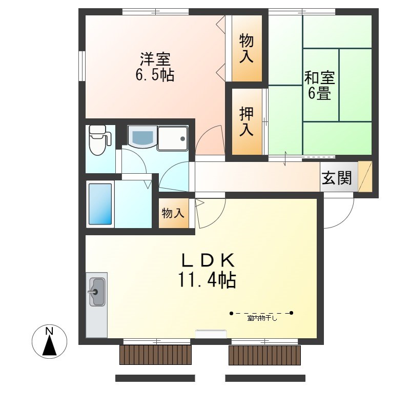 コーポアドラシオンA 間取り図