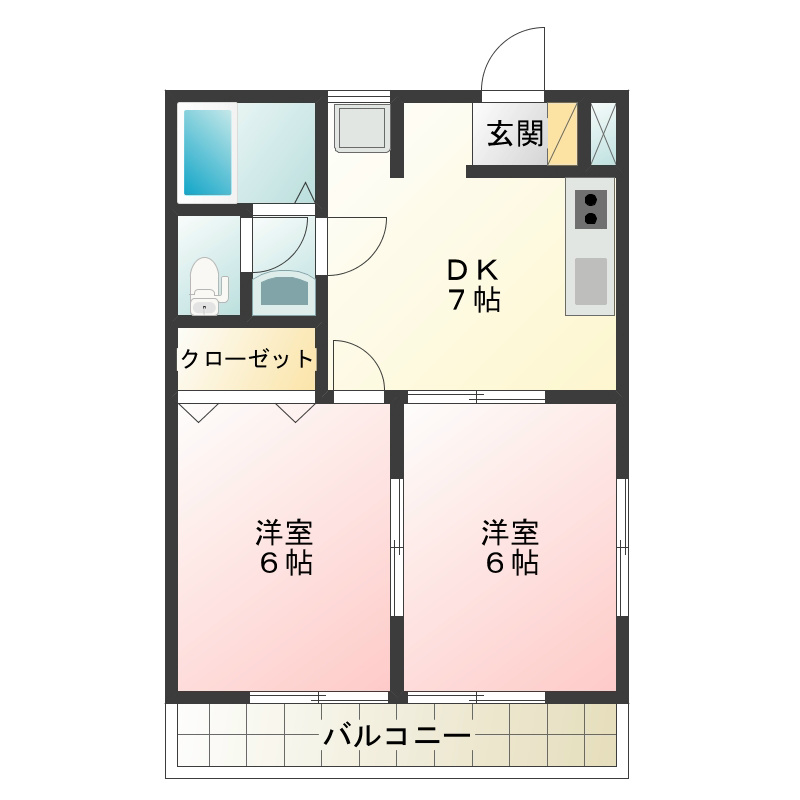 コモドハイツ 103号室 間取り