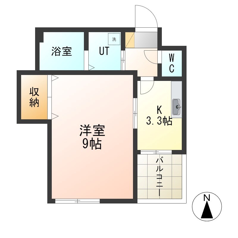 ラベニール 202号室 間取り