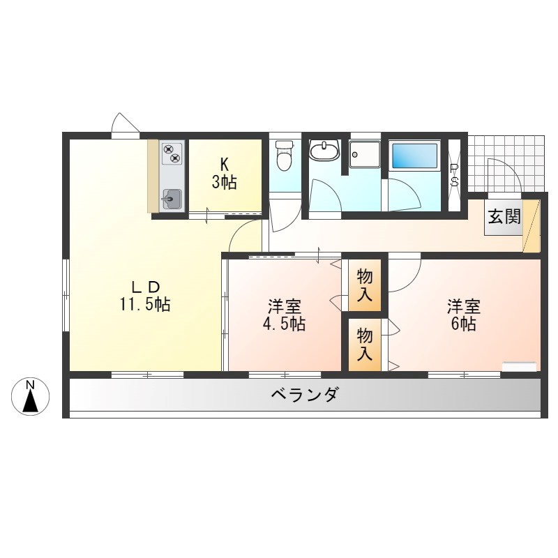 ＫＭフォーリンハイツ 306号室 間取り