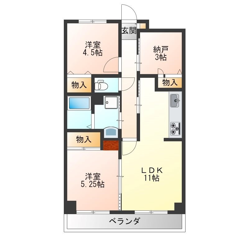陽南イタリハイツ 202号室 間取り