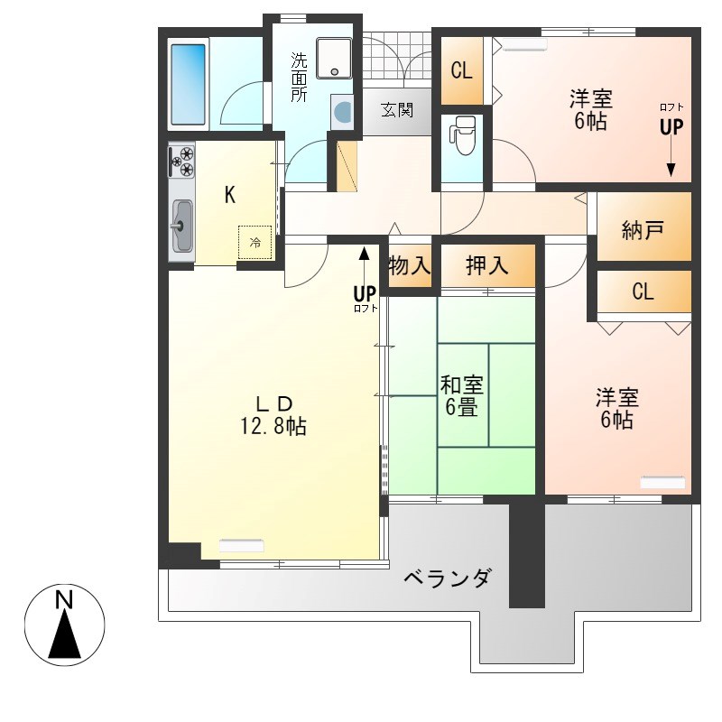 ハイツマロニエ今泉 803号室 間取り