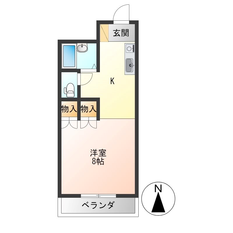 スクウェアビル 303号室 間取り