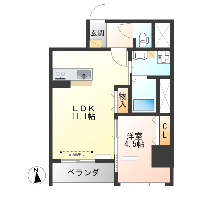 SEA22 302号室 間取り