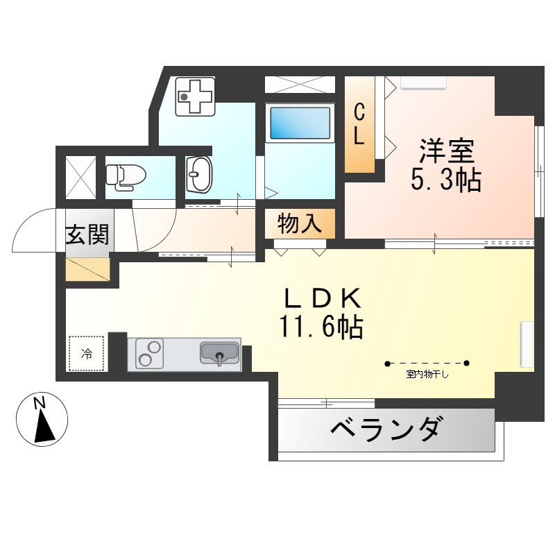 SEA22 403号室 間取り