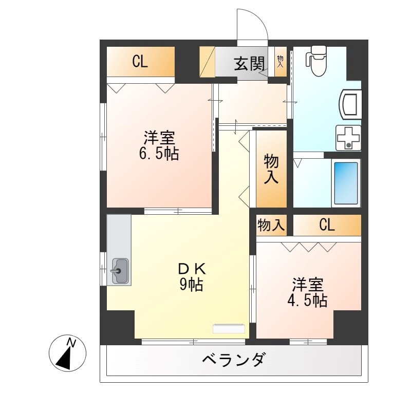 ゴールドライフマンション宇都宮 306号室 間取り