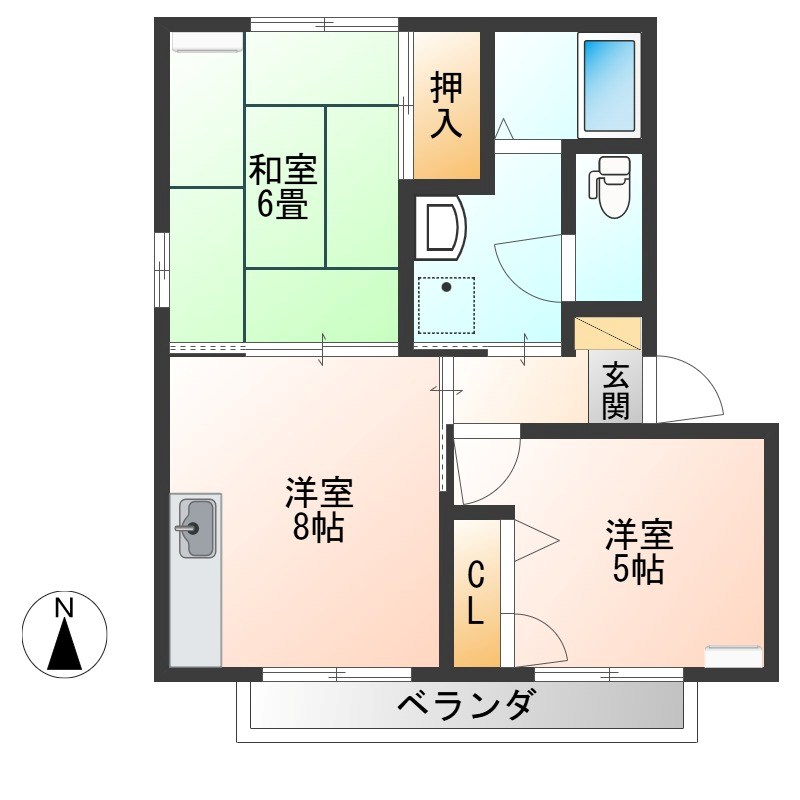 フォンテーヌT&H　B 間取り