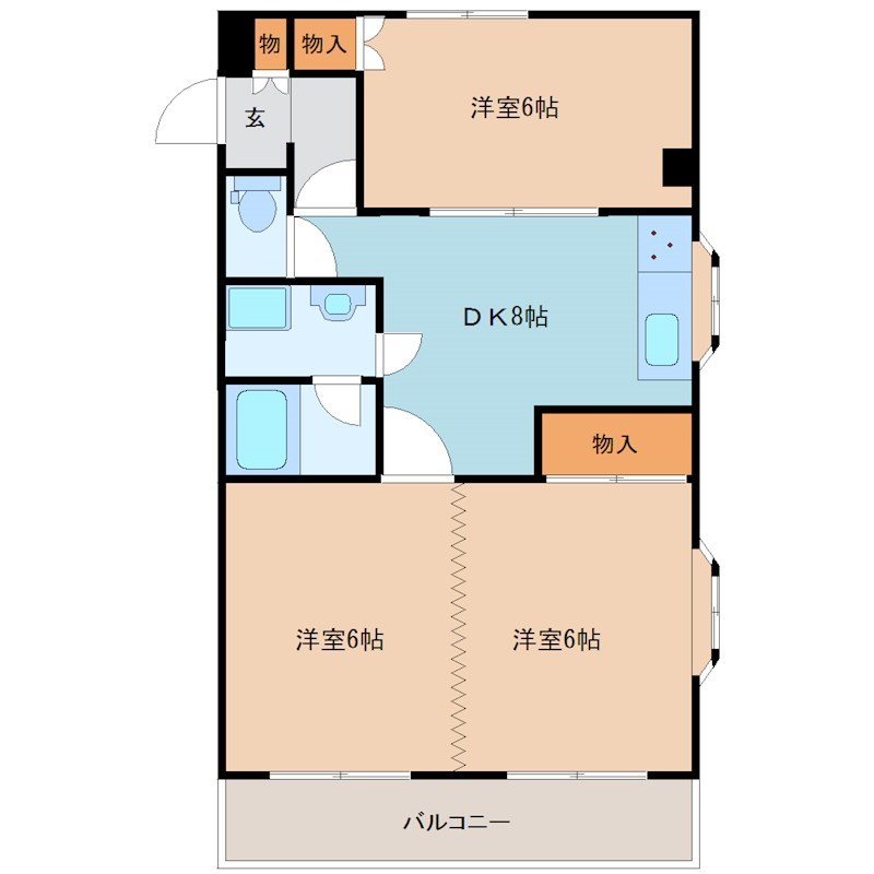 亀井ハイツ 間取り図