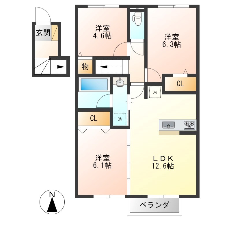 Euphoria 205号室 間取り