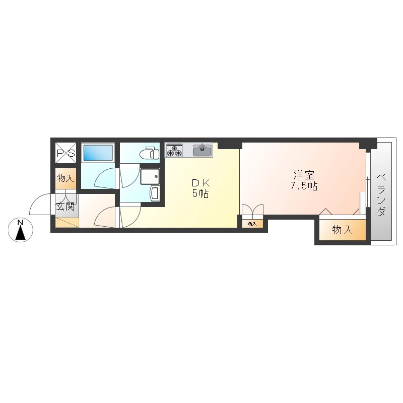 ブランルージュ元今泉 303号室 間取り