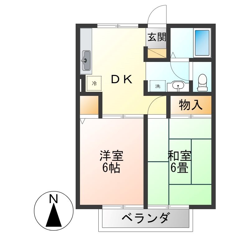 フレンド宝木C 間取り図