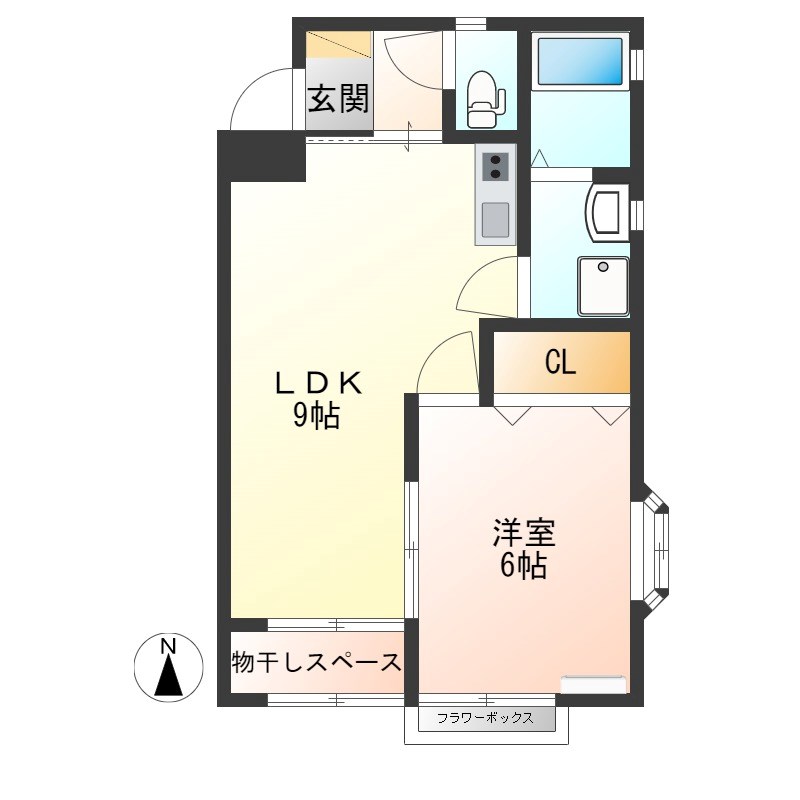 ハイツS.E　B棟 101号室 間取り