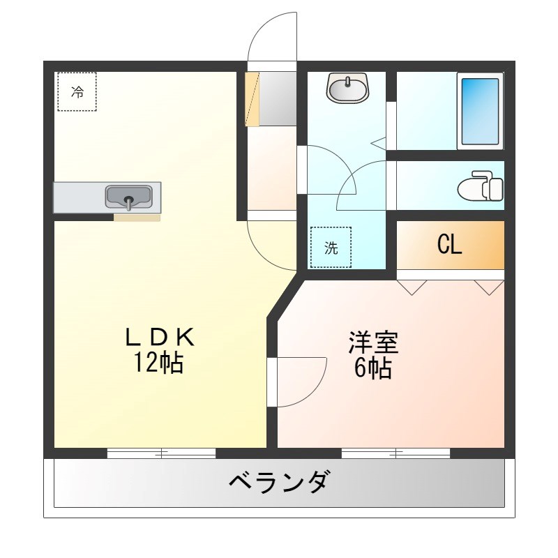 ヴィアステージ清原台A 間取り図