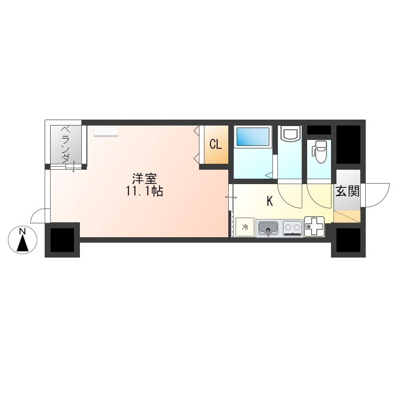 ビッグ・ビー宇都宮 1002号室 間取り