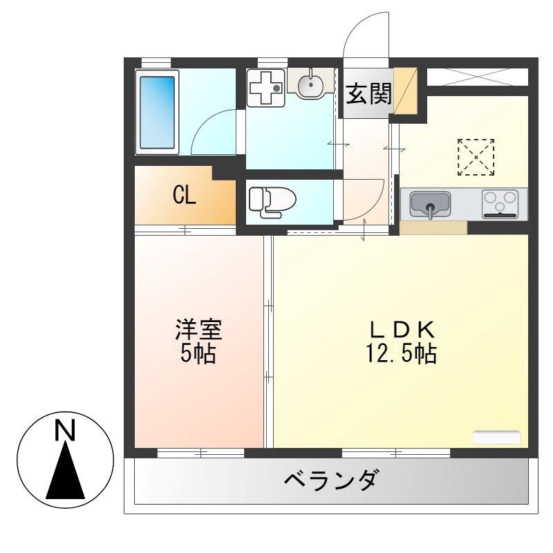 メゾンドMJ陽東 103号室 間取り