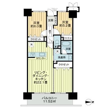 サーパス御本丸公園 4F号室 間取り