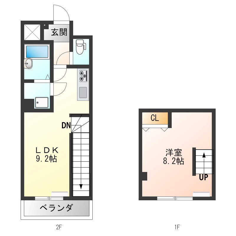 西壱番館tei 203号室 間取り