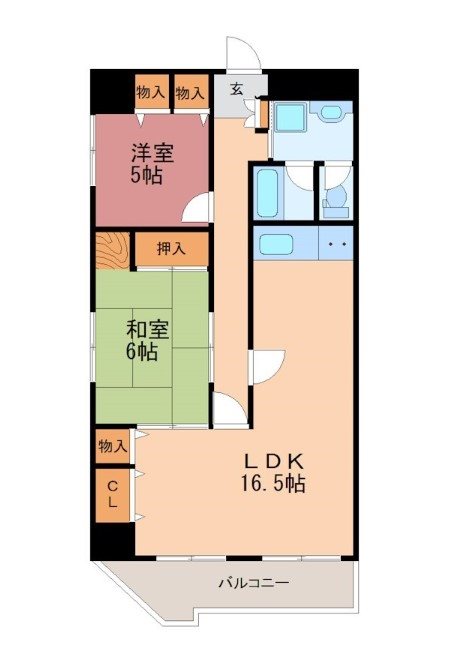 プライムガーデン 305号室 間取り