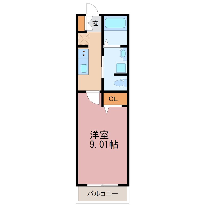 セナリオフォルム宇都宮 306号室 間取り