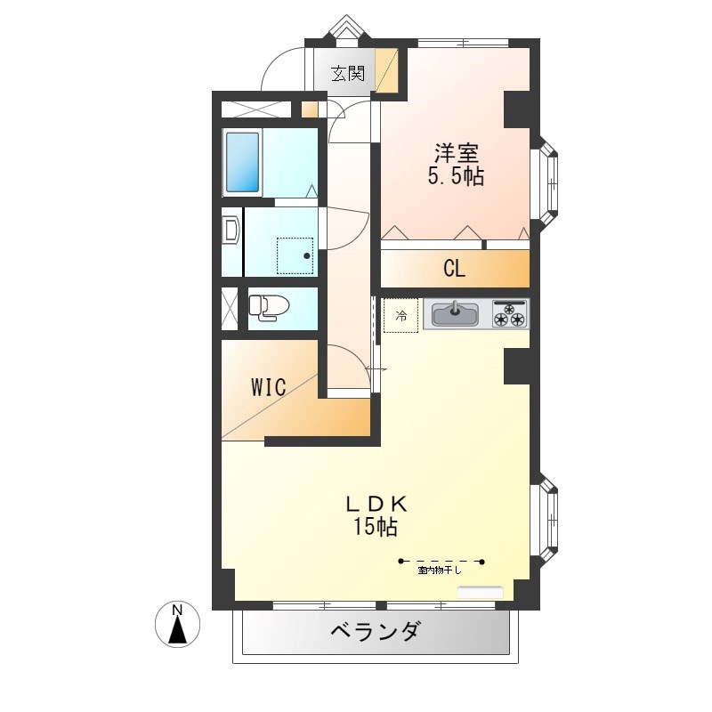 シティパルスギモトⅡ 301号室 間取り