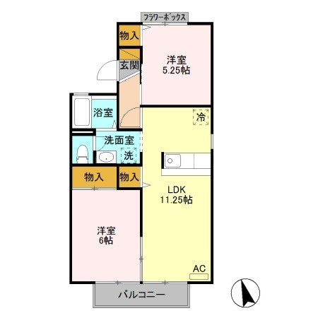 ガーデンハイツ   101号室 間取り