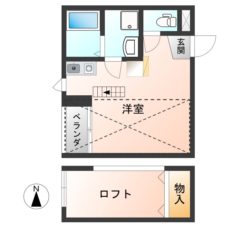 プラムハイツ 310号室 間取り