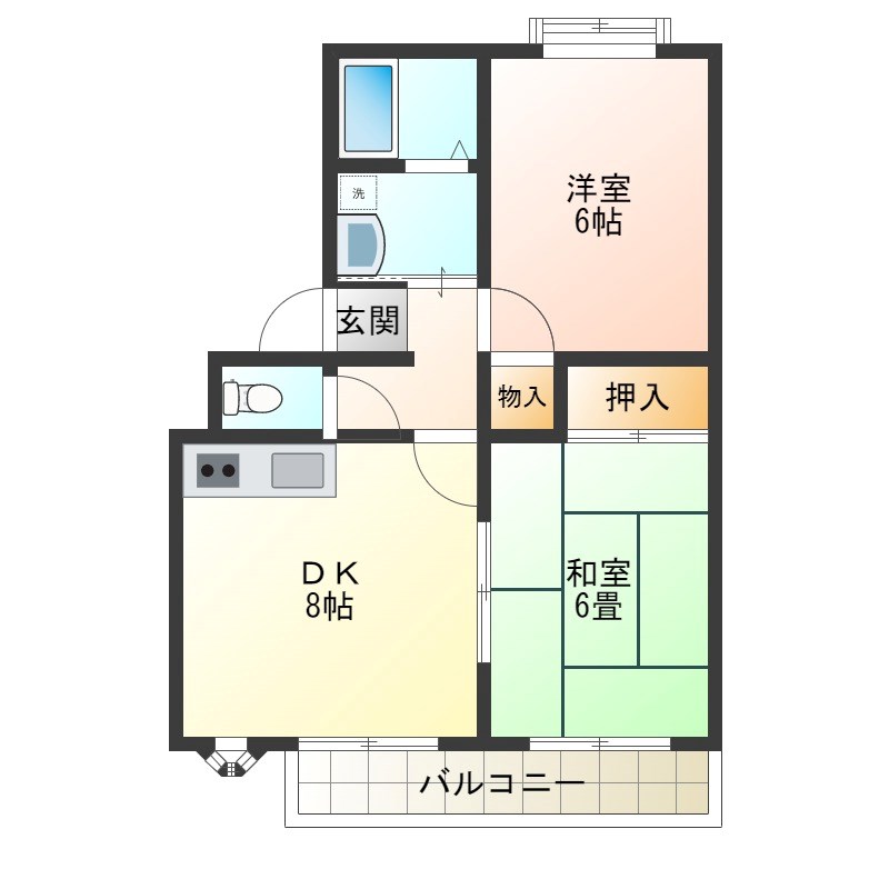 イースタンパレス 207号室 間取り