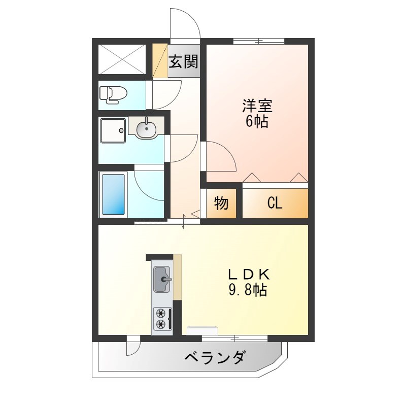 ロード＆スカイ 301号室 間取り