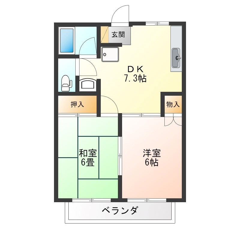 ナツボウエストハイツ 間取り図