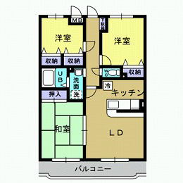 ロイヤルハイツ 304号室 間取り