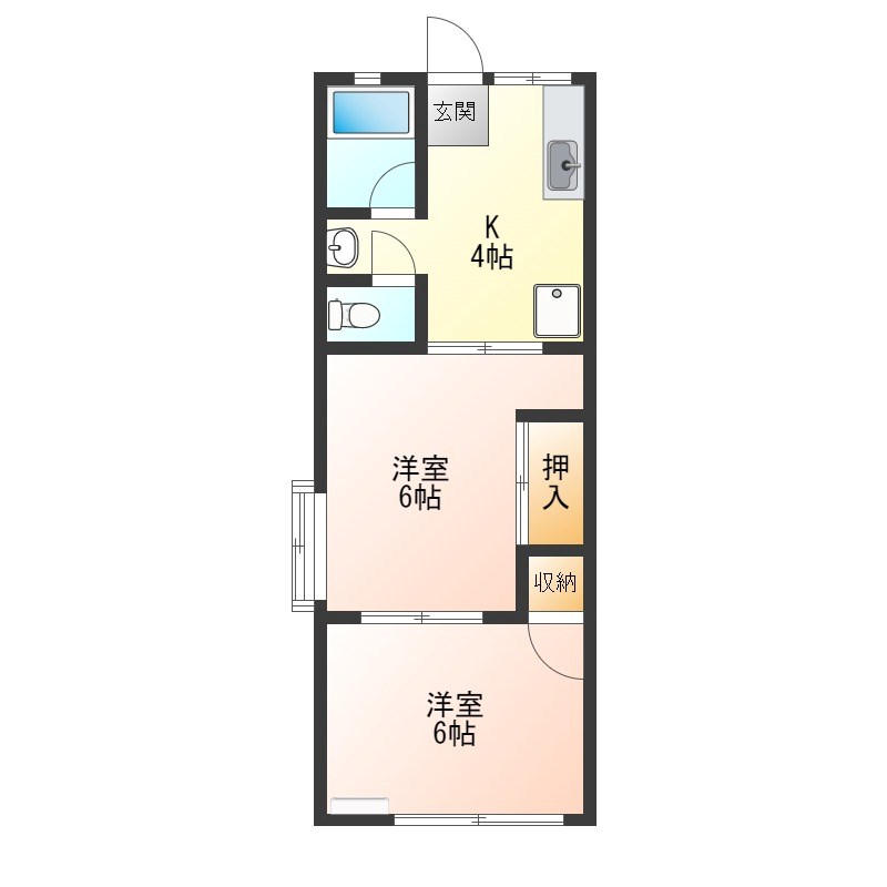 みとら 101号室 間取り