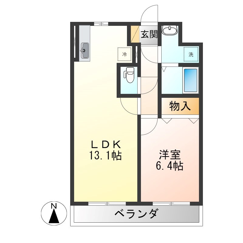 モア　ベリー 403号室 間取り