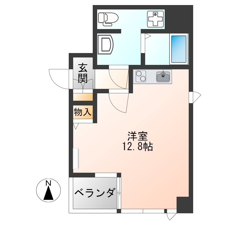ビッグ・ビー宇都宮 807号室 間取り
