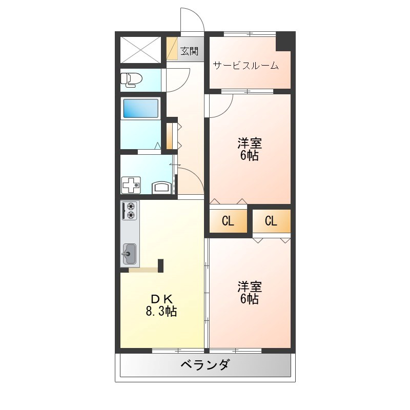 宇都宮昭和ビルⅣ 306号室 間取り