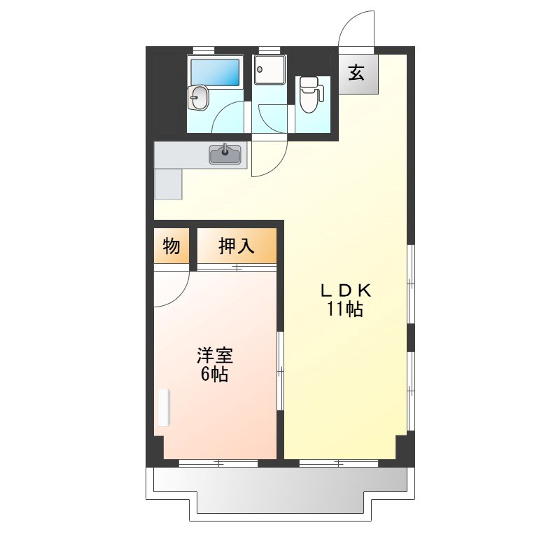 利久マンション 306号室 間取り