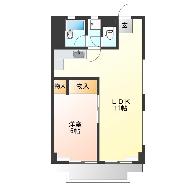 利久マンション 306号室 間取り