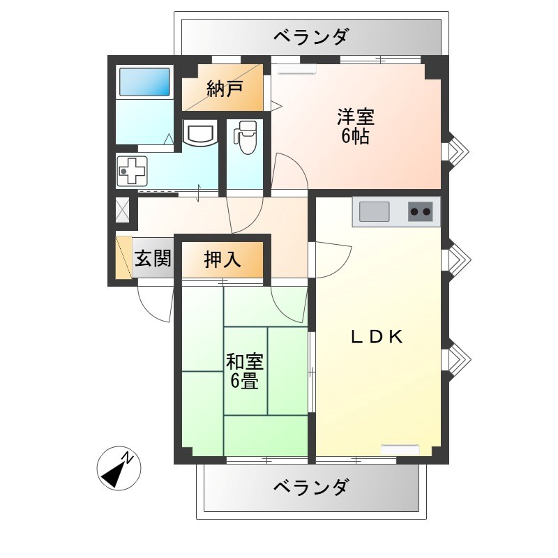 優泰佳ガーデンコート A1-302号室 間取り