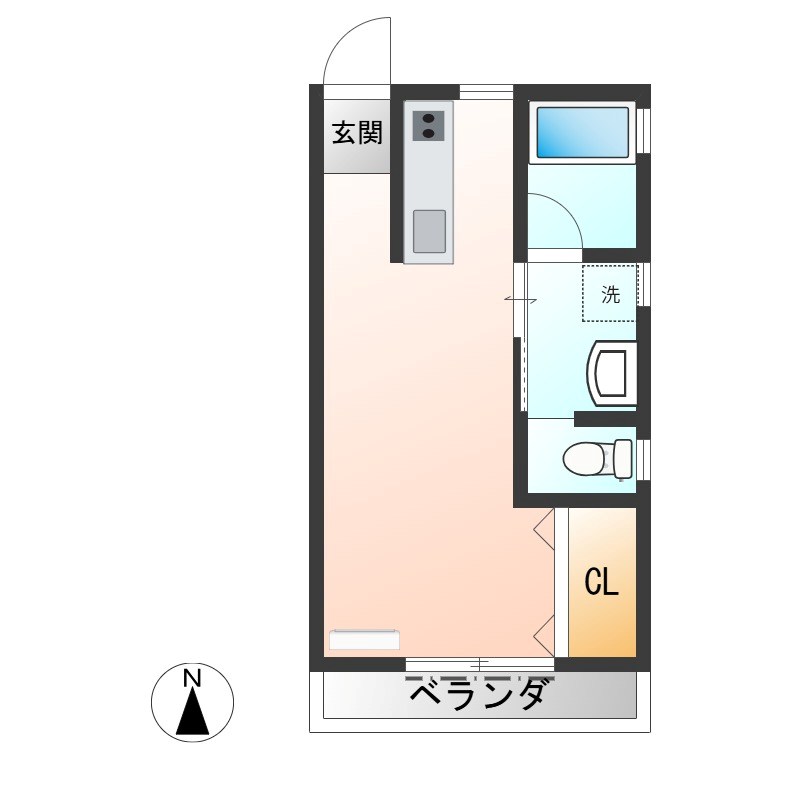 タマダハイツB 208号室 間取り