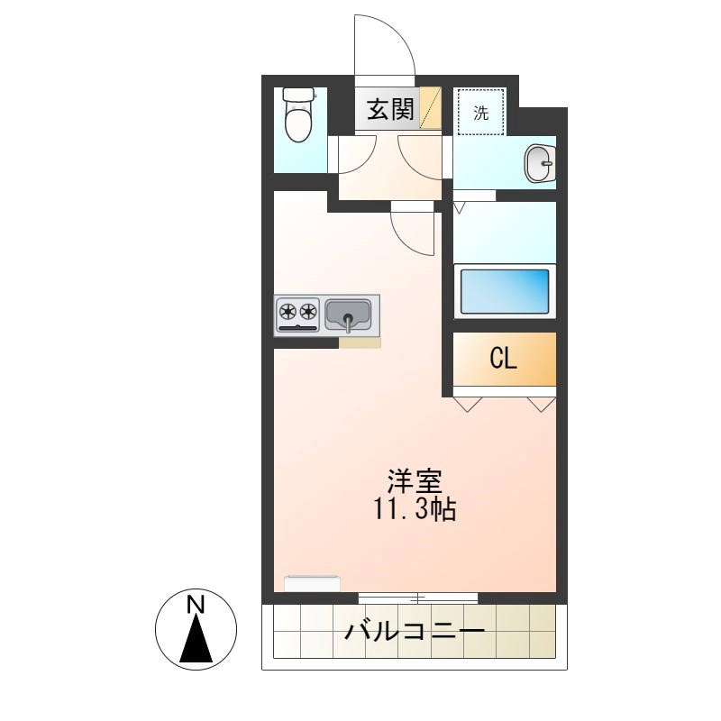 グランバロン イースト 405号室 間取り