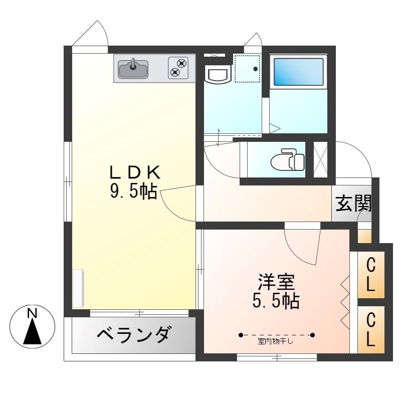 ハビタ　ベーシック 301号室 間取り