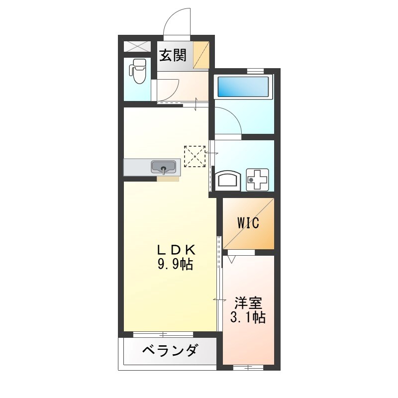 フォーリア 106号室 間取り