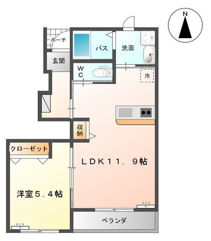 パーク・ヒルズ白楊 103号室 間取り