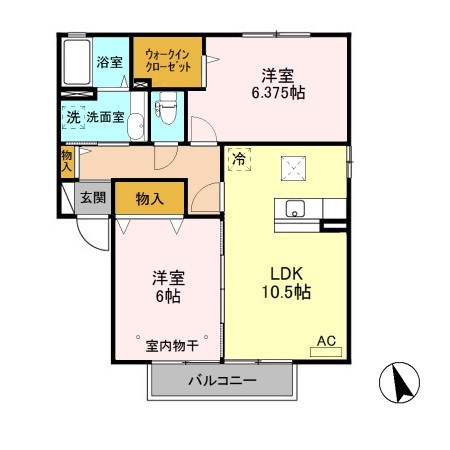 ボンヌシャンスA 間取り図