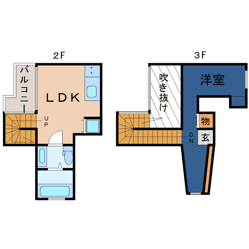 K-FLATS D号室 間取り