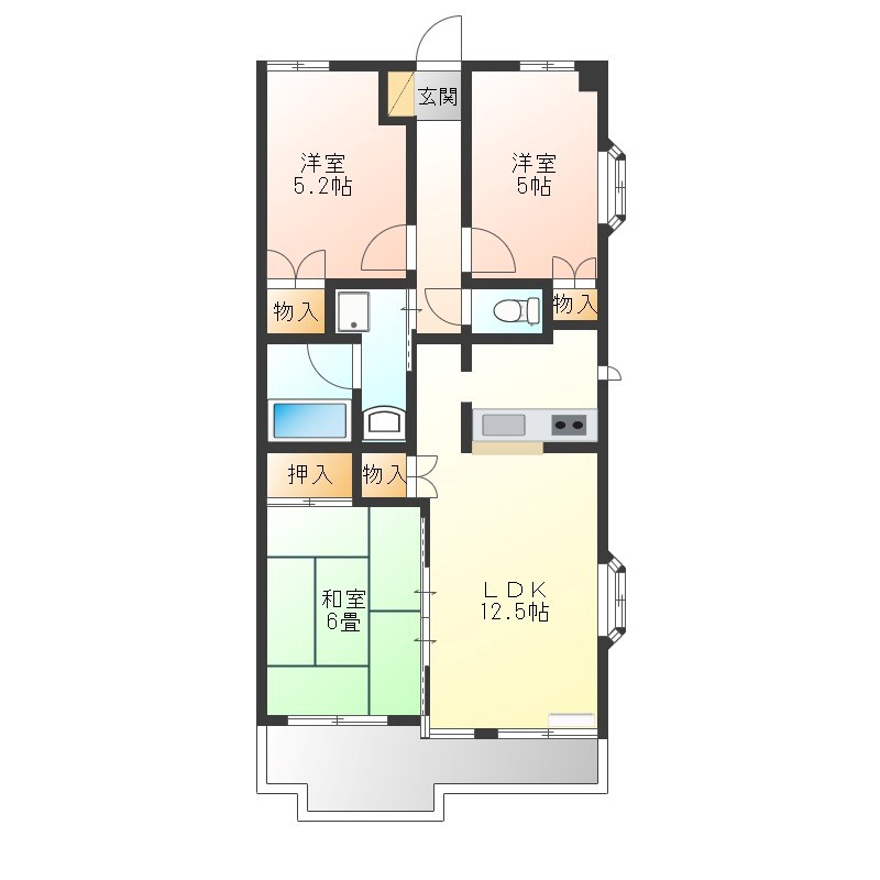 エクセレンス元町 間取り図